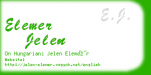 elemer jelen business card